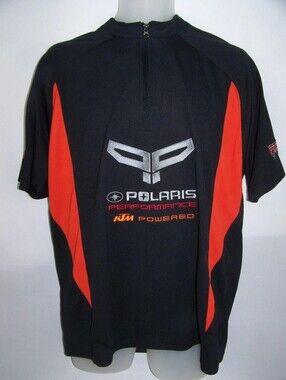 Polaris Predator Short Sleeve Shirt Snowmobile Black Skidoo Outlaw size Large